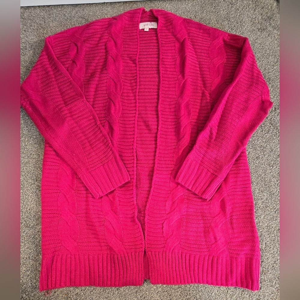 Carson Cable Knit Cardigan By Jess Lea Women's Size Medium